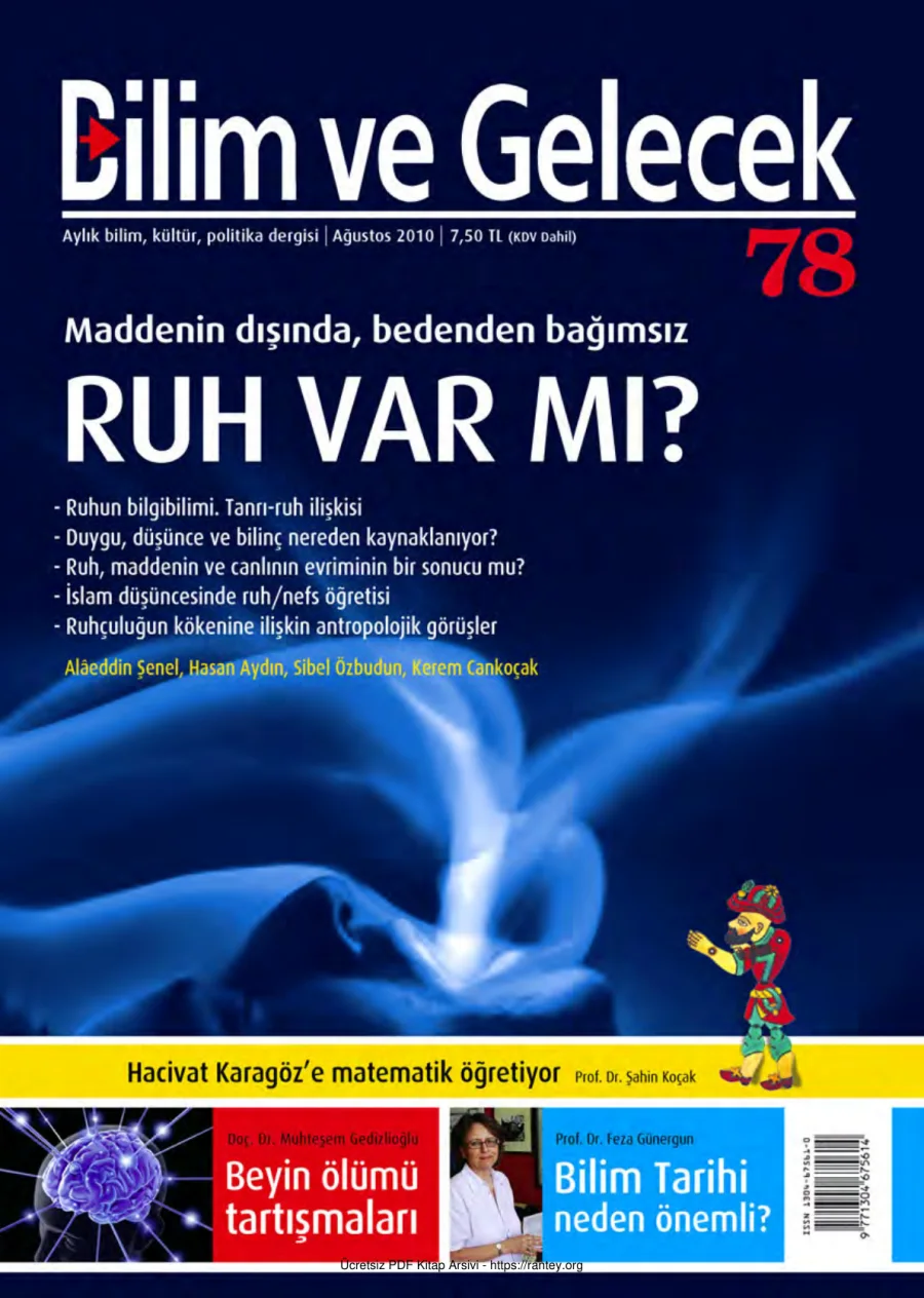 Bilim ve Gelecek Sayı 078 Ağustos 2010 kapak görseli