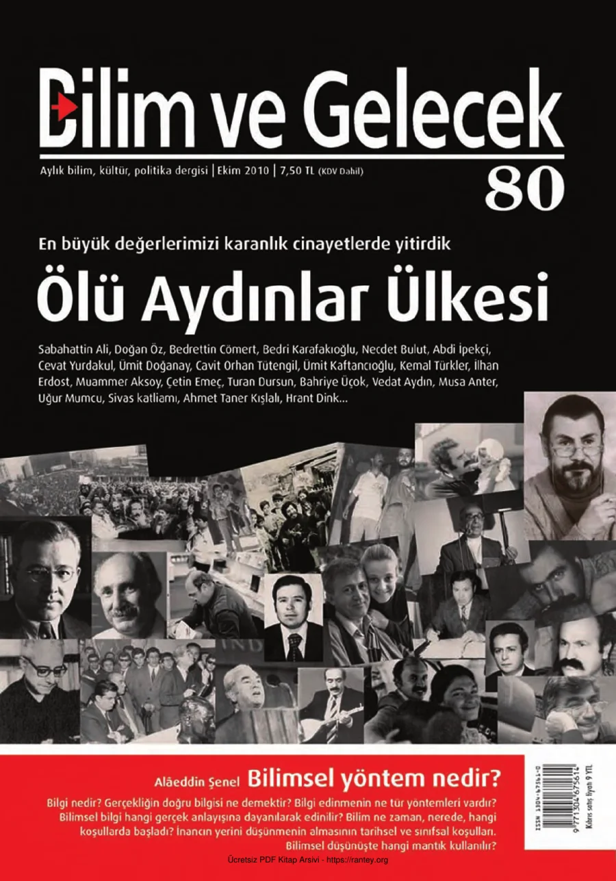 Bilim ve Gelecek Sayı 080 Ekim 2010 kapak görseli