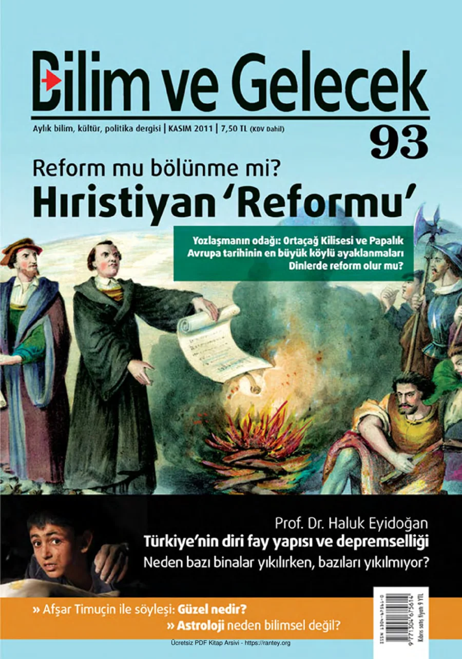 Bilim ve Gelecek Sayı 093 Kasım 2011 kapak görseli