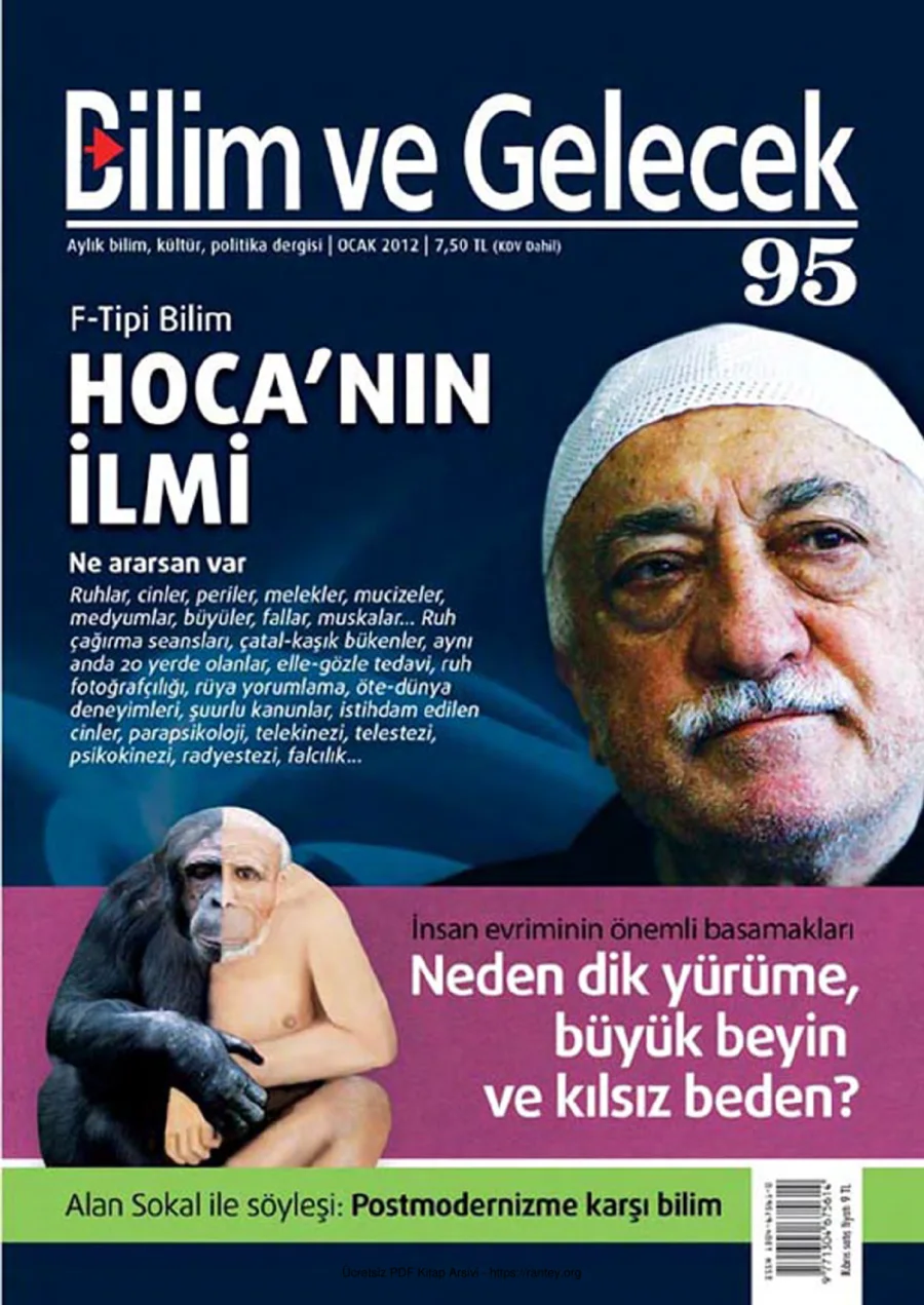 Bilim ve Gelecek Sayı 095 Ocak 2012 kapak görseli
