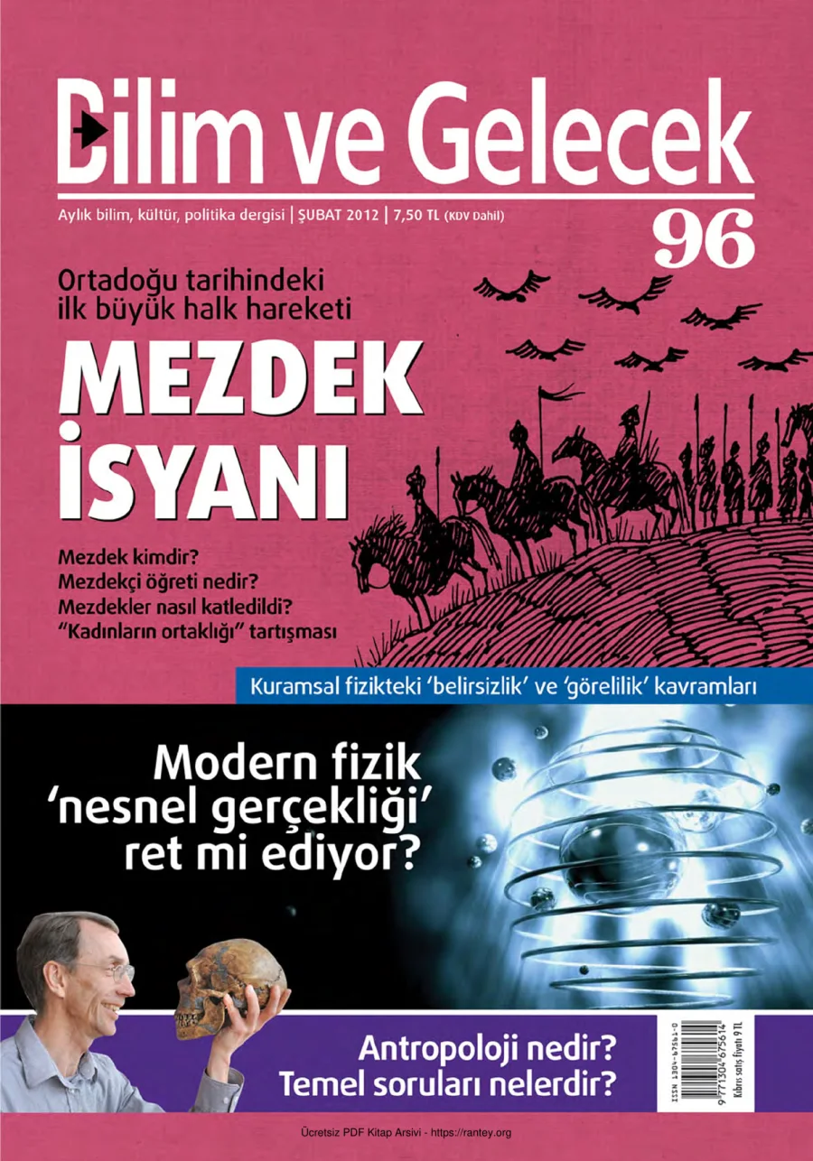 Bilim ve Gelecek Sayı 096 Şubat 2012 kapak görseli