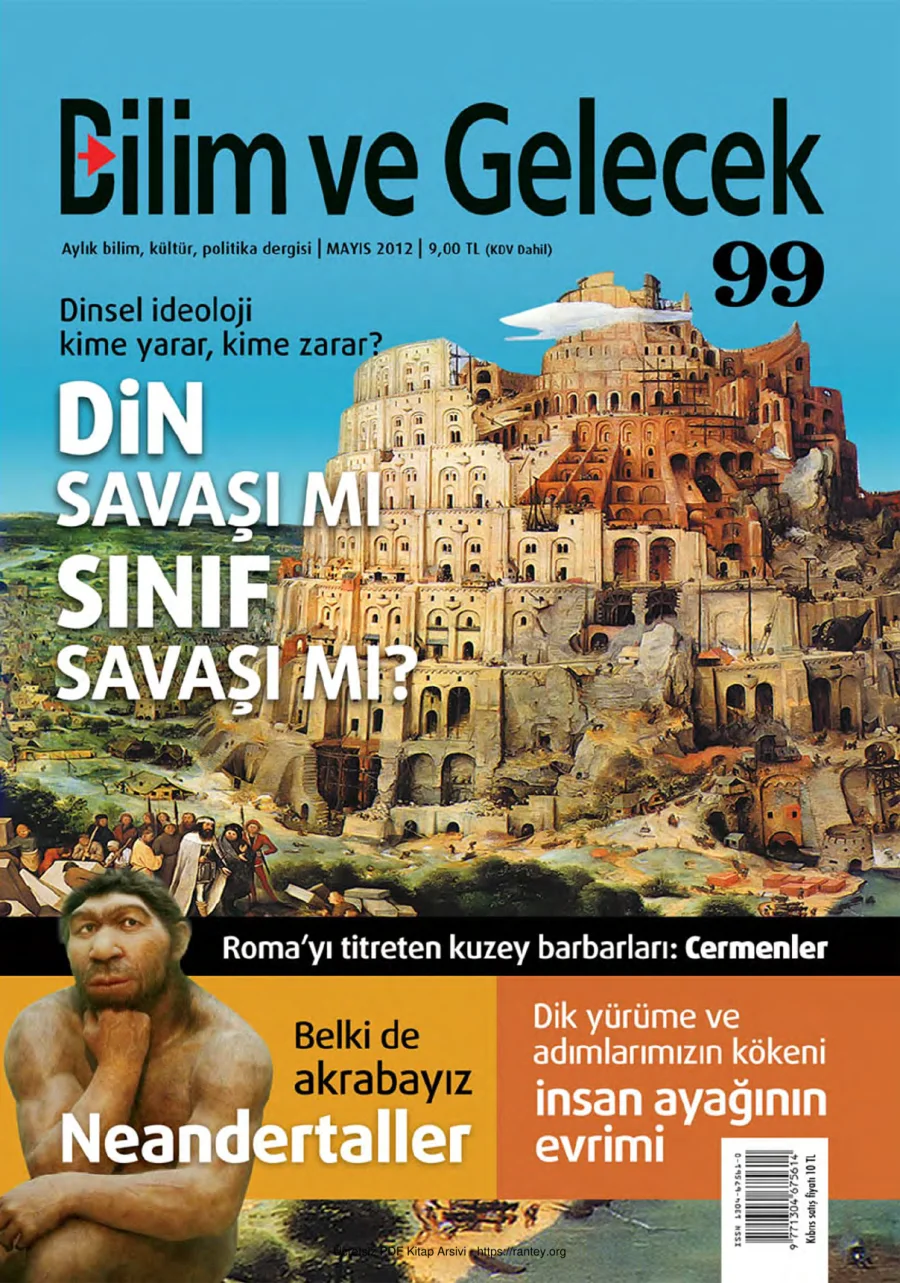 Bilim ve Gelecek Sayı 099 Mayıs 2012 kapak görseli