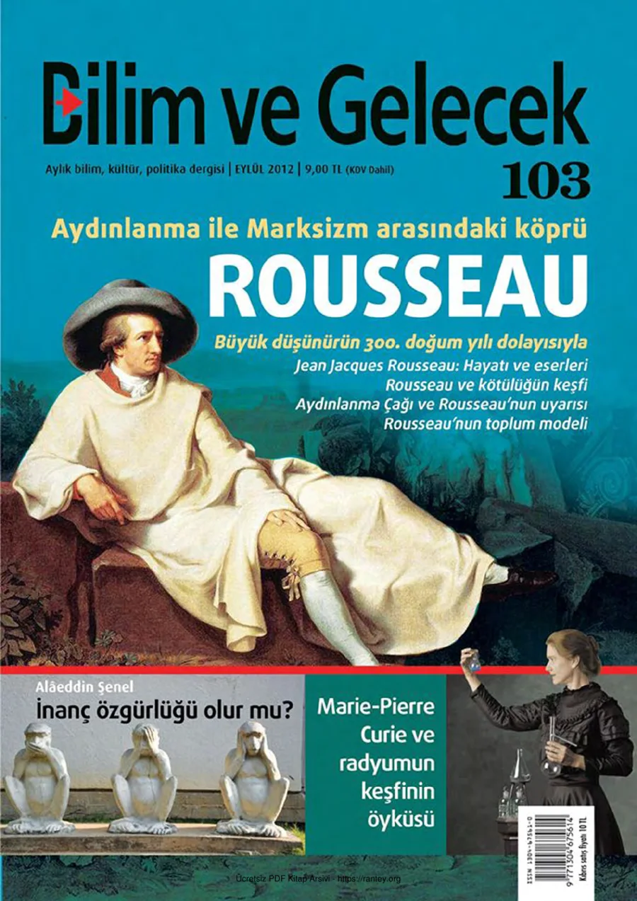 Bilim ve Gelecek Sayı 103 Eylül 2012 kapak görseli