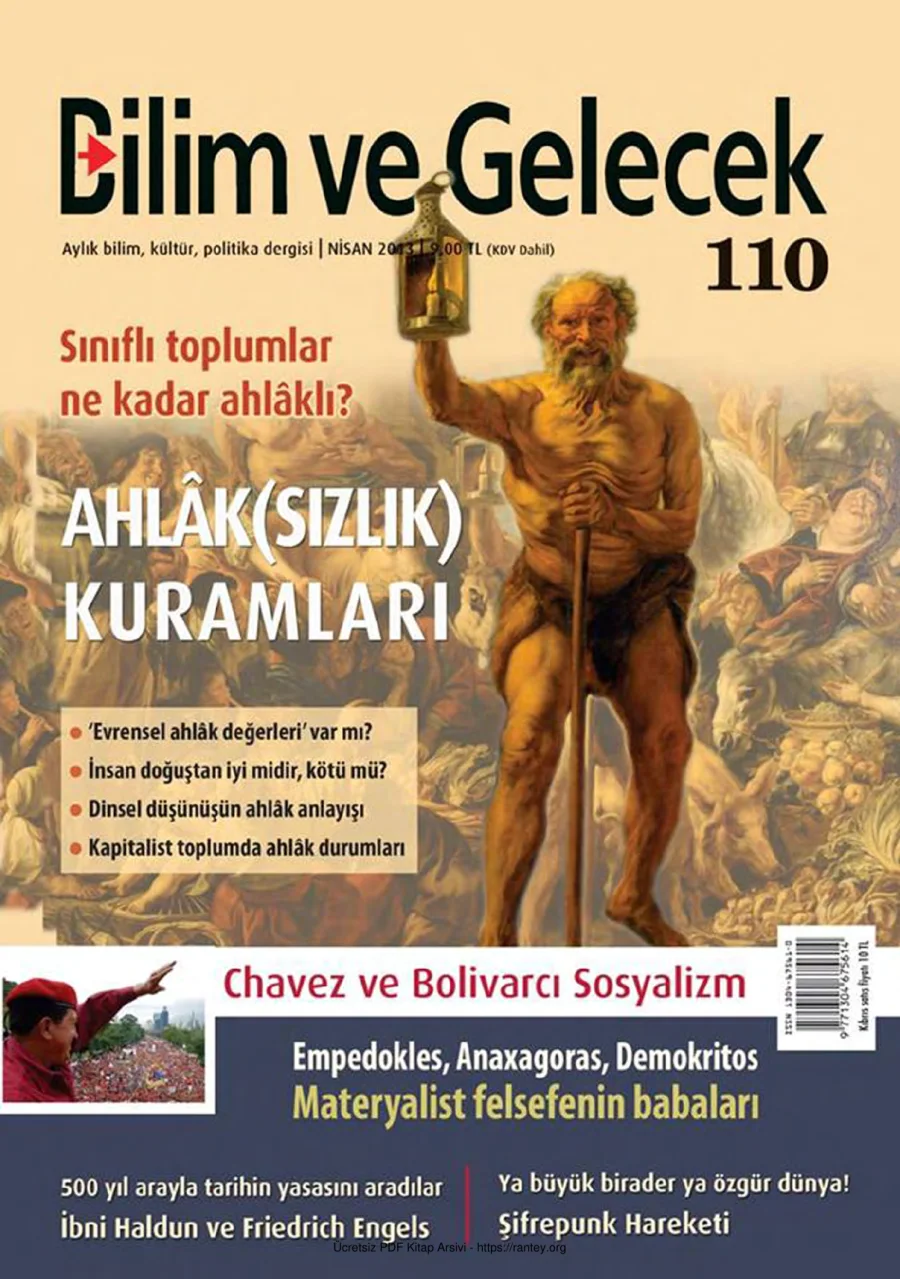 Bilim ve Gelecek Sayı 110 Nisan 2013 kapak görseli