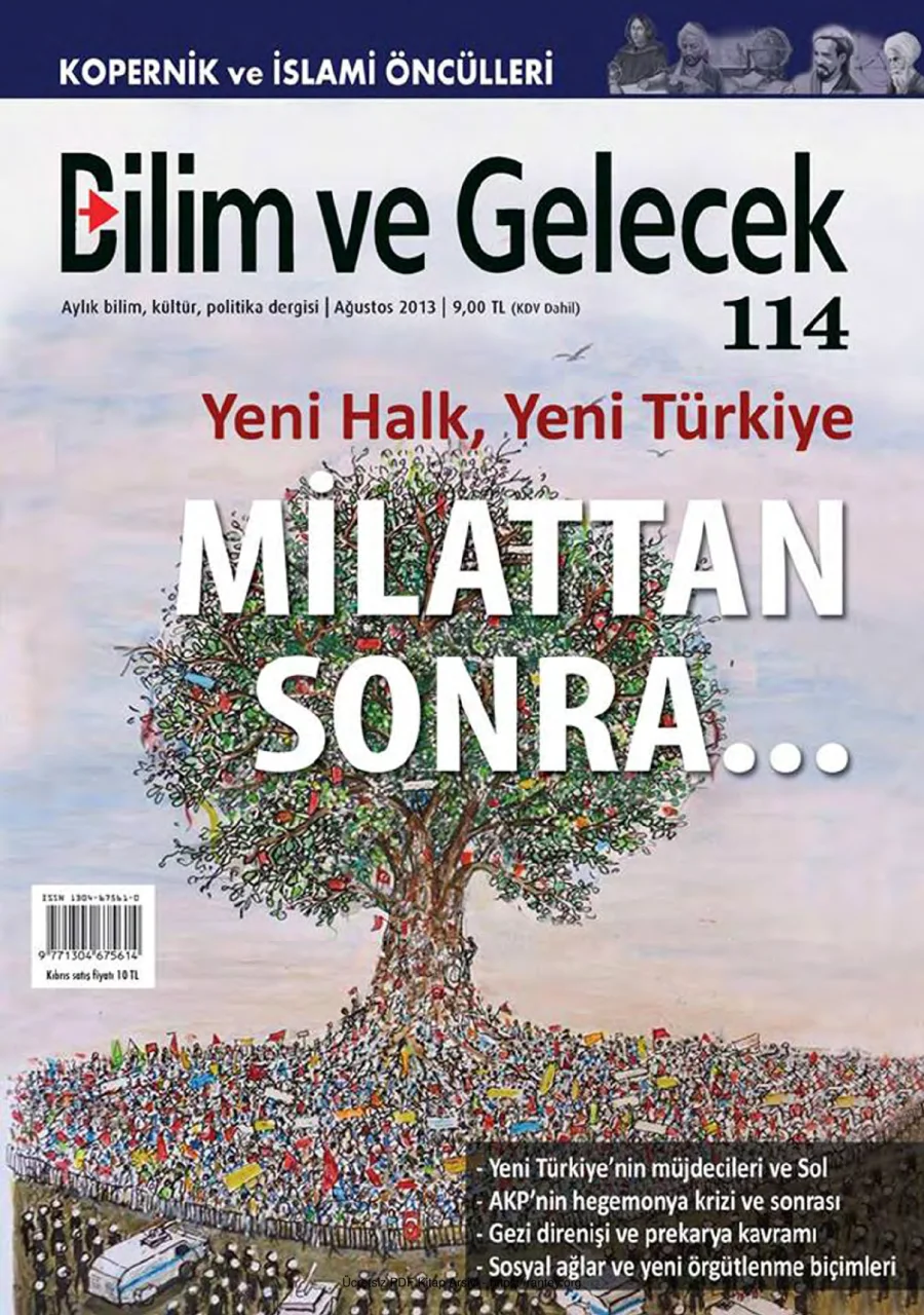 Bilim ve Gelecek Sayı 114 Ağustos 2013 kapak görseli