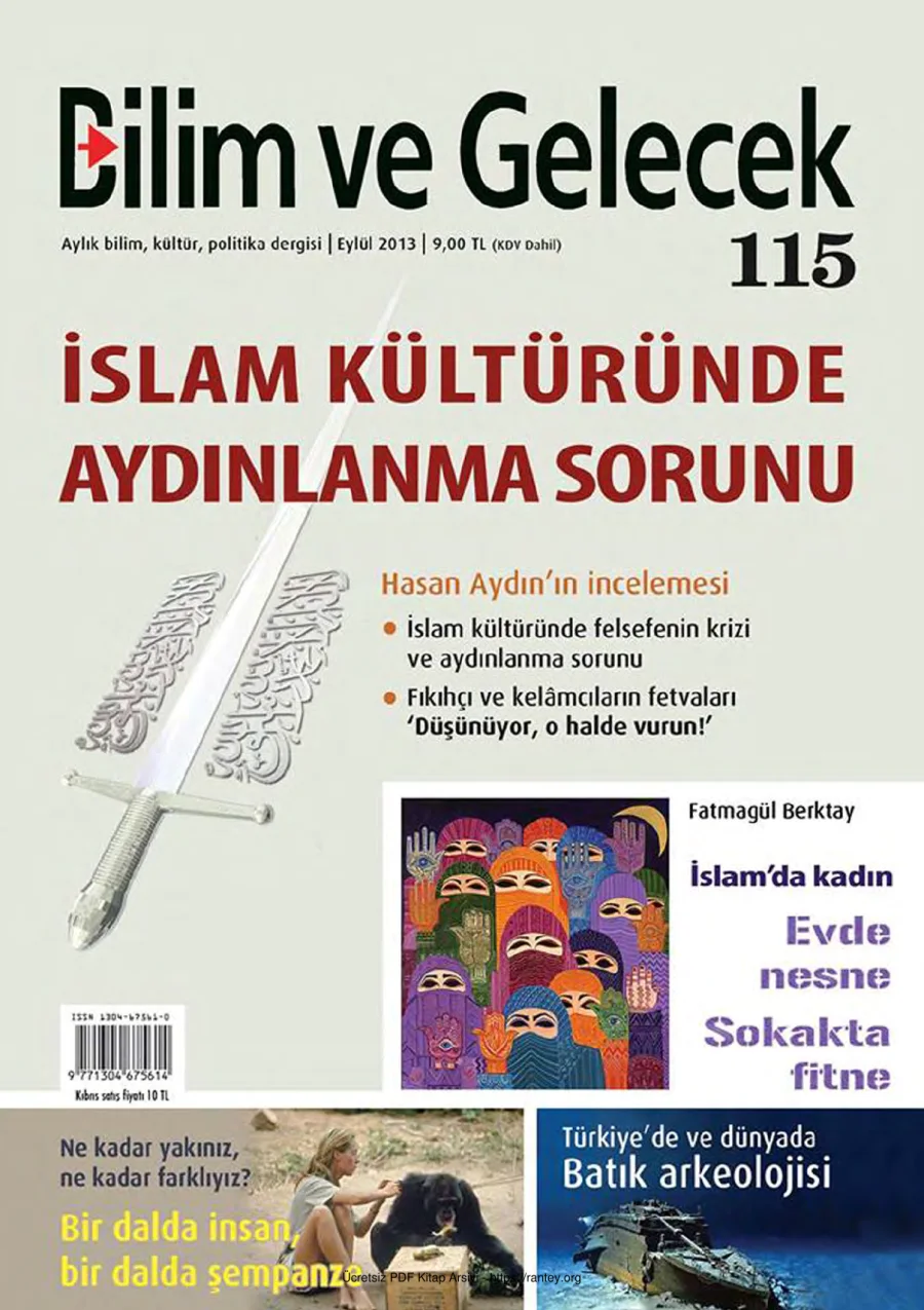 Bilim ve Gelecek Sayı 115 Eylül 2013 kapak görseli