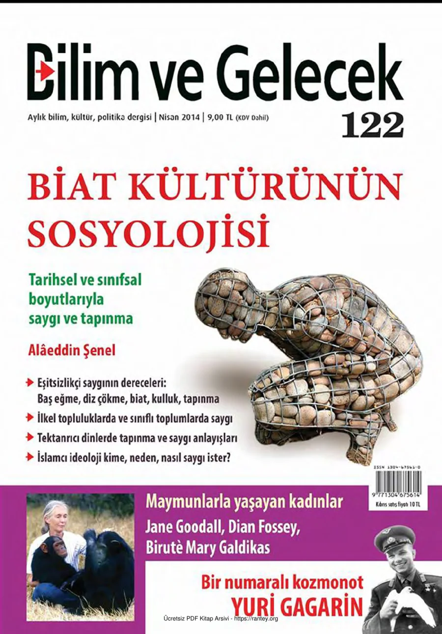 Bilim ve Gelecek Sayı 122 Nisan 2014 kapak görseli