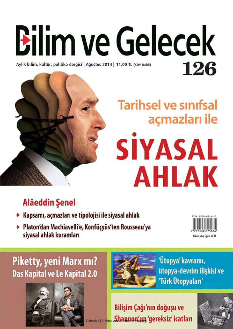 Bilim ve Gelecek Sayı 126 Ağustos 2014 kapak görseli