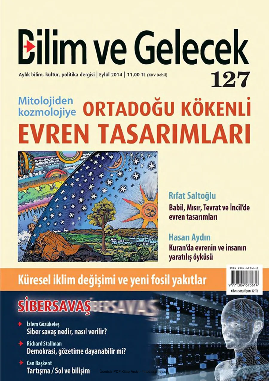 Bilim ve Gelecek Sayı 127 Eylül 2014 kapak görseli