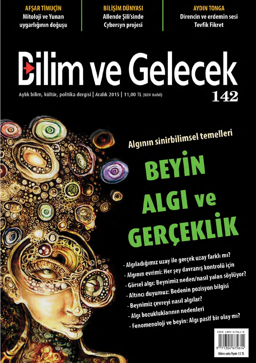 Bilim ve Gelecek Sayı 142 Aralık 2015 kapak görseli