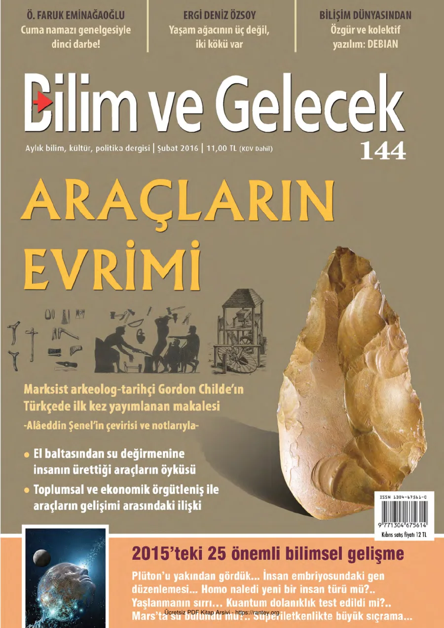 Bilim ve Gelecek Sayı 144 Şubat 2016 kapak görseli