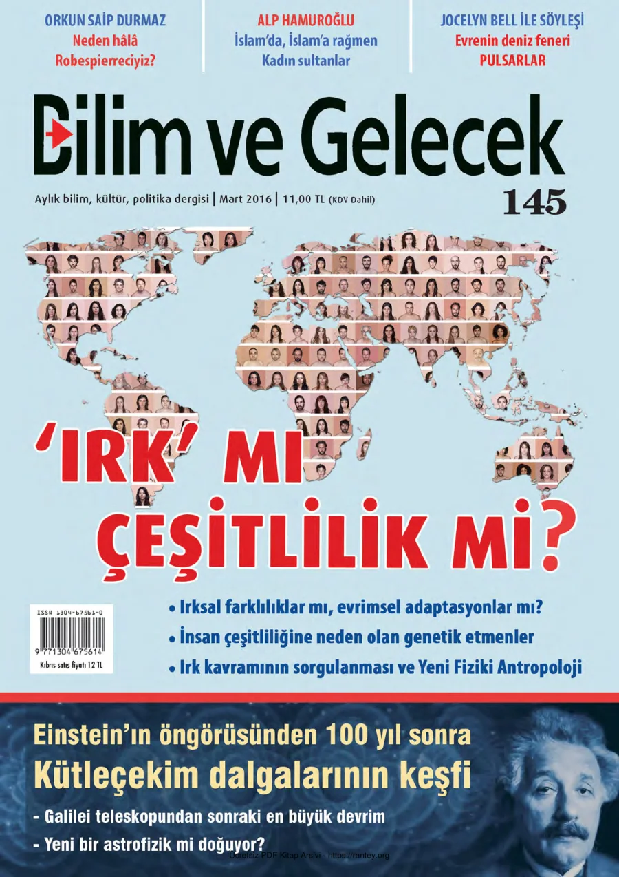 Bilim ve Gelecek Sayı 145 Mart 2016 kapak görseli