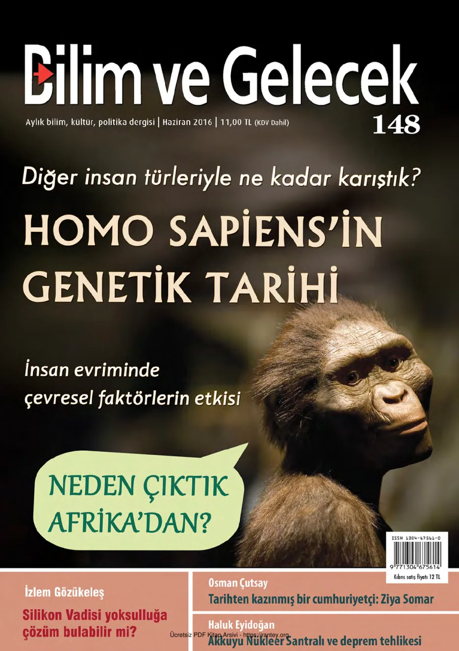 Bilim ve Gelecek Sayı 148 Haziran 2016 kapak görseli