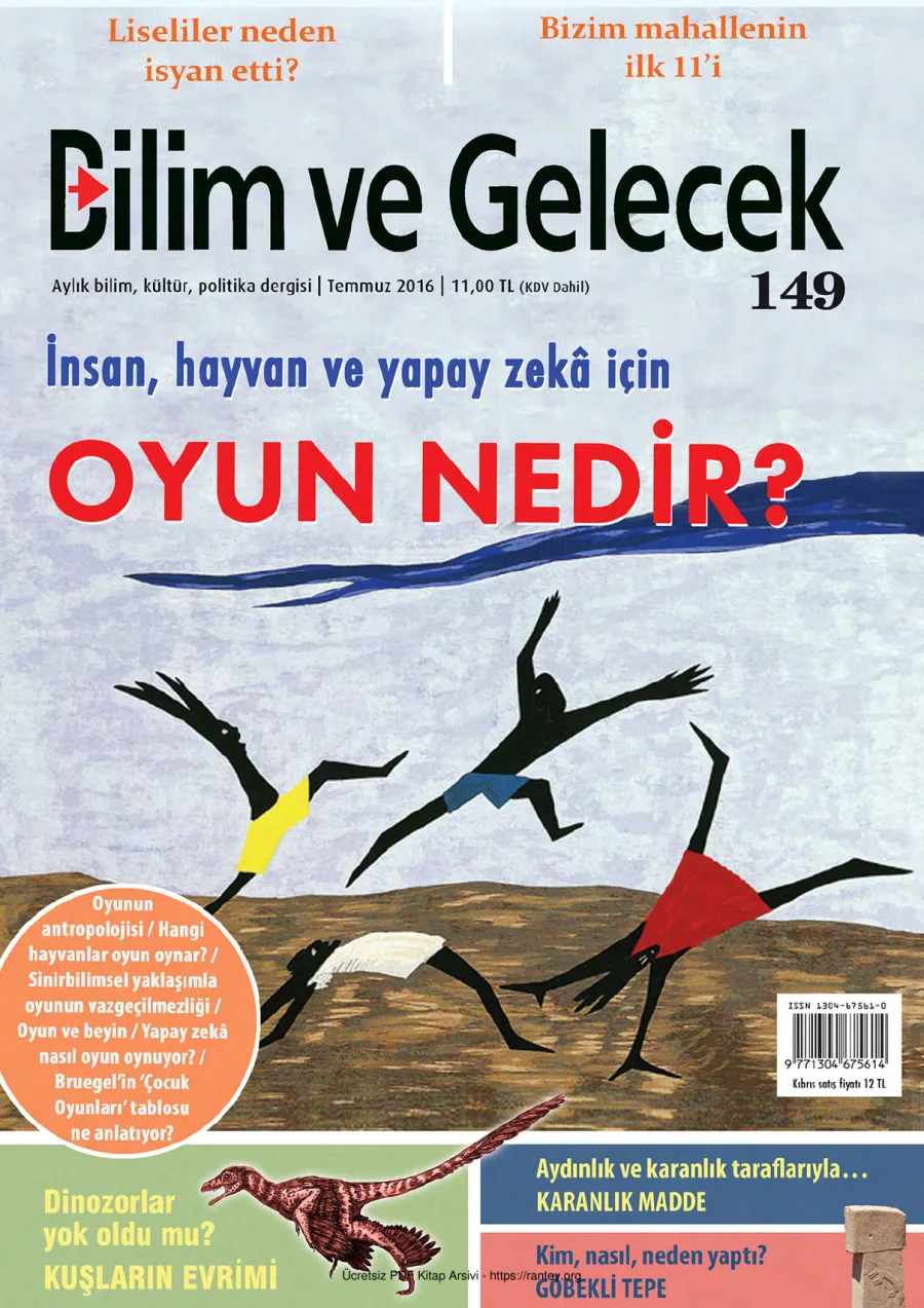 Bilim ve Gelecek Sayı 149 Temmuz 2016 kapak görseli