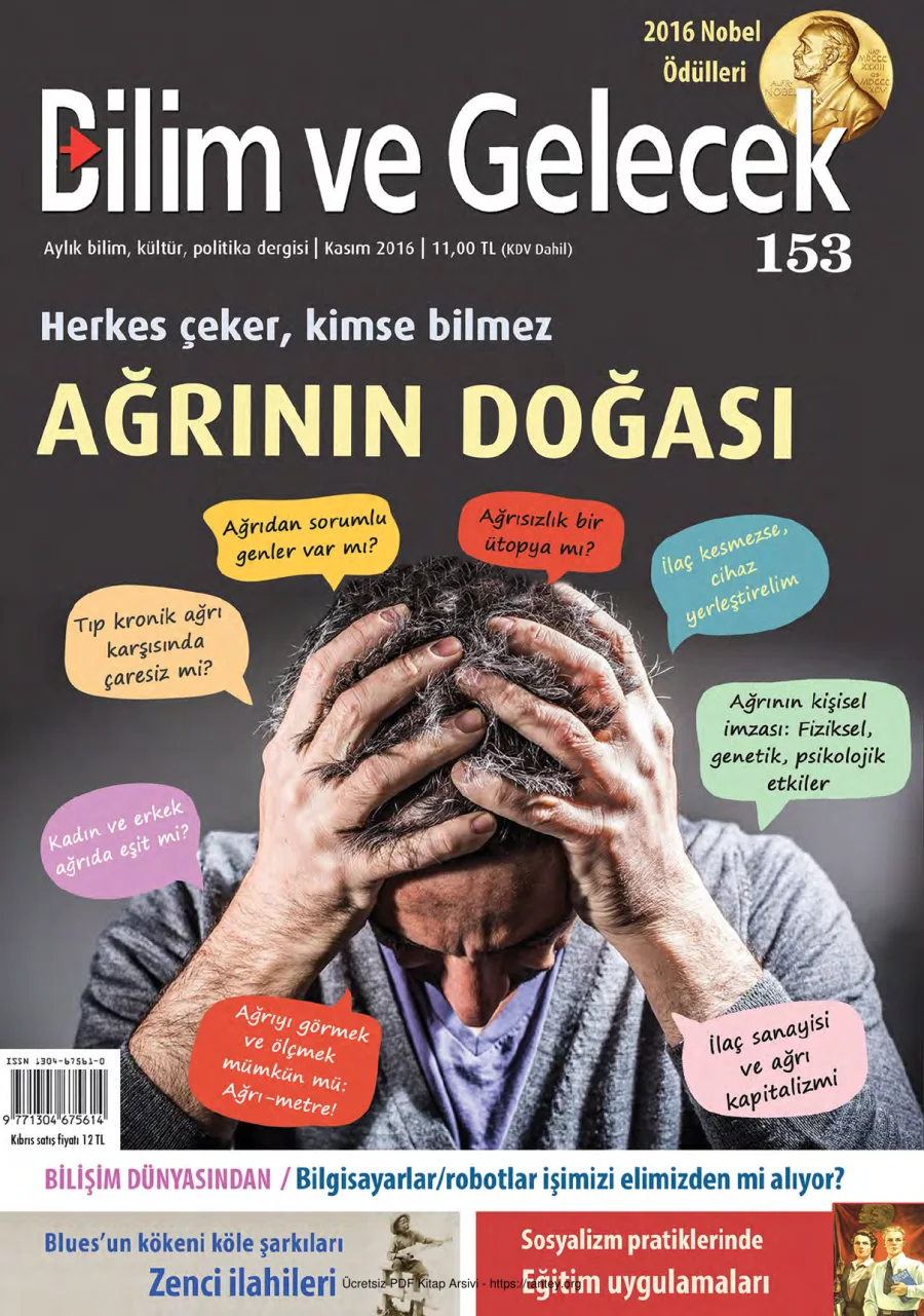 Bilim ve Gelecek Sayı 153 Kasım 2016 kapak görseli