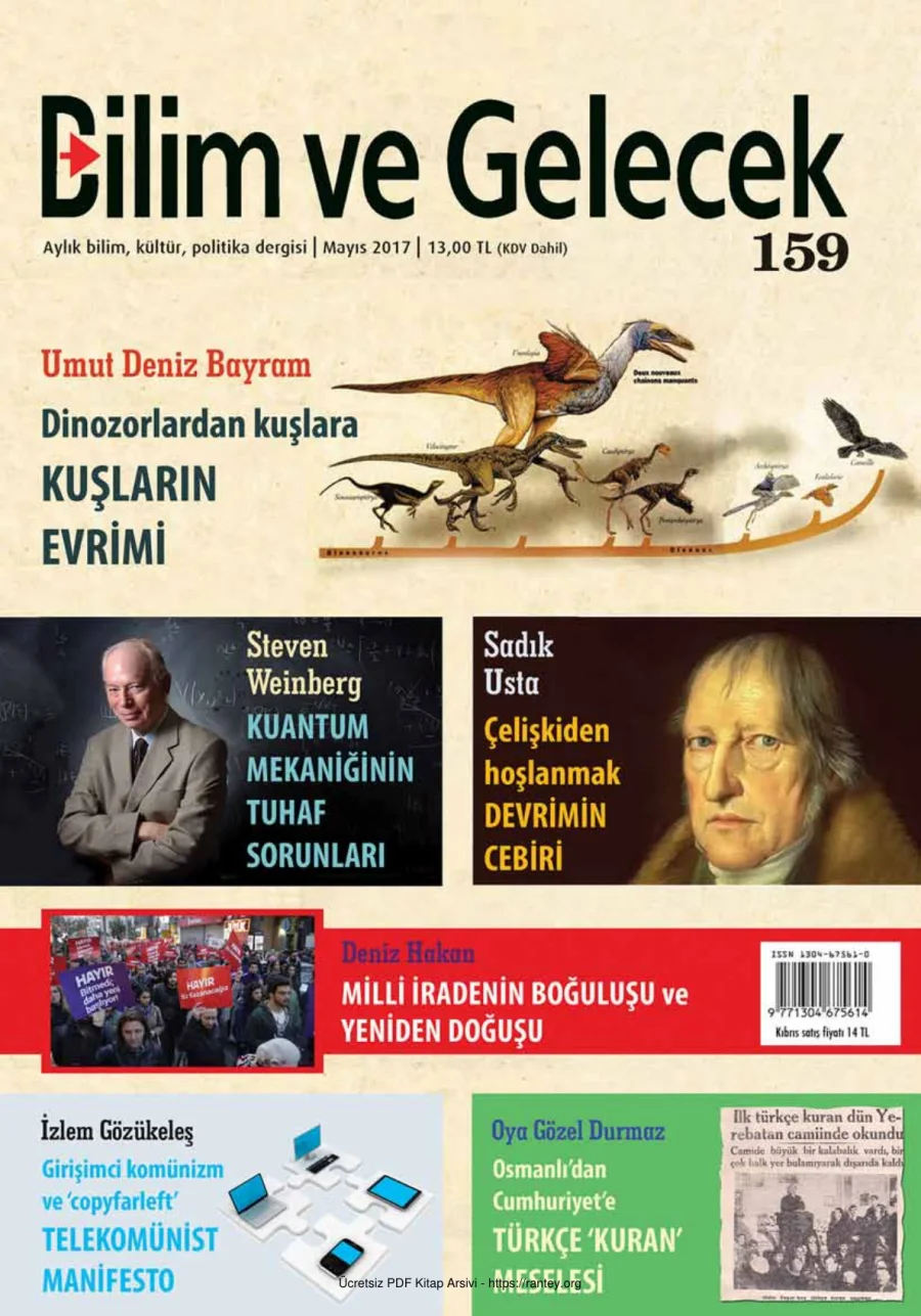 Bilim ve Gelecek Sayı 159 Mayıs 2017 kapak görseli