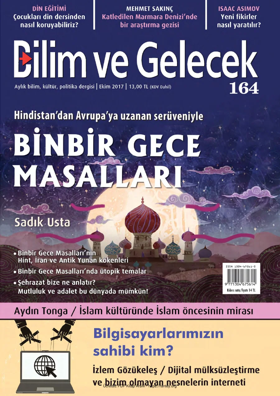Bilim ve Gelecek Sayı 164 Ekim 2017 kapak görseli