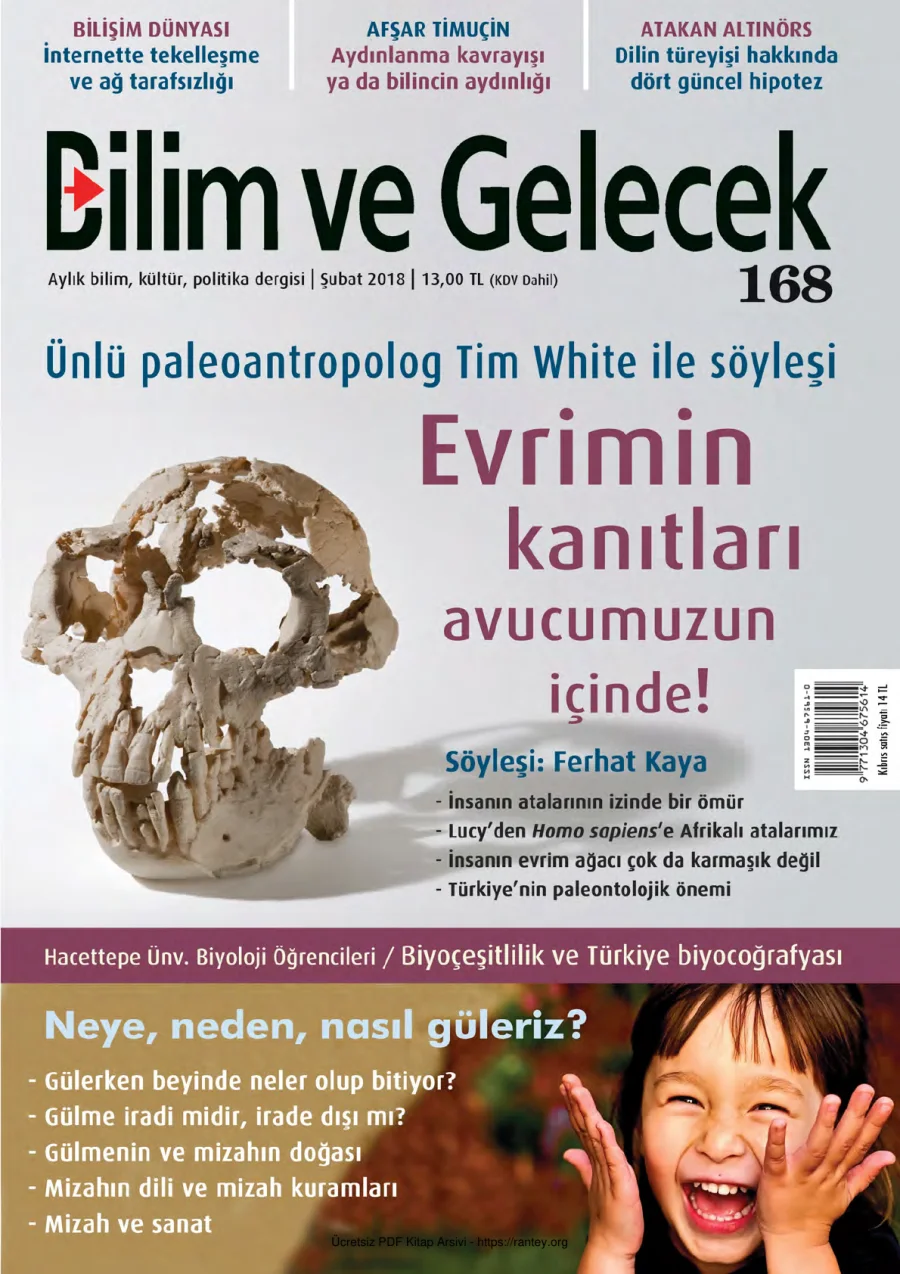 Bilim ve Gelecek Sayı 168 Şubat 2018 kapak görseli