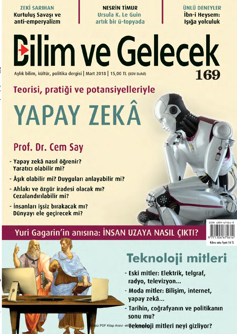 Bilim ve Gelecek Sayı 169 Mart 2018 kapak görseli