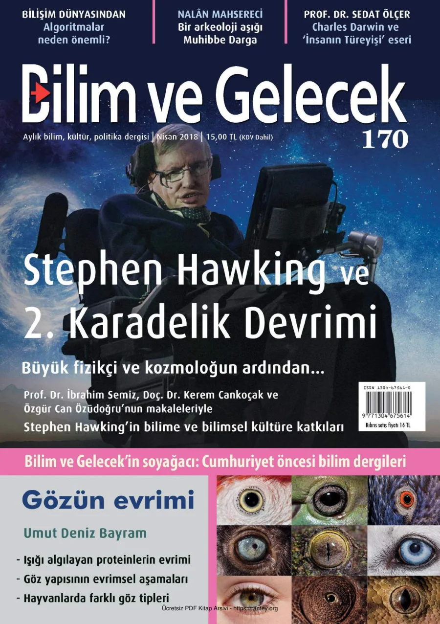 Bilim ve Gelecek Sayı 170 Nisan 2018 kapak görseli