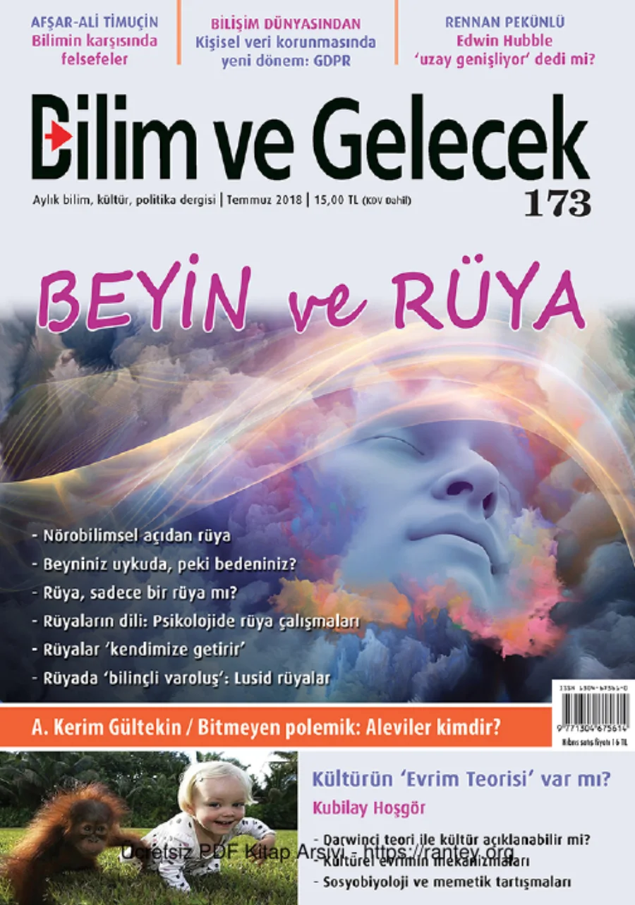 Bilim ve Gelecek Sayı 173 Temmuz 2018 kapak görseli