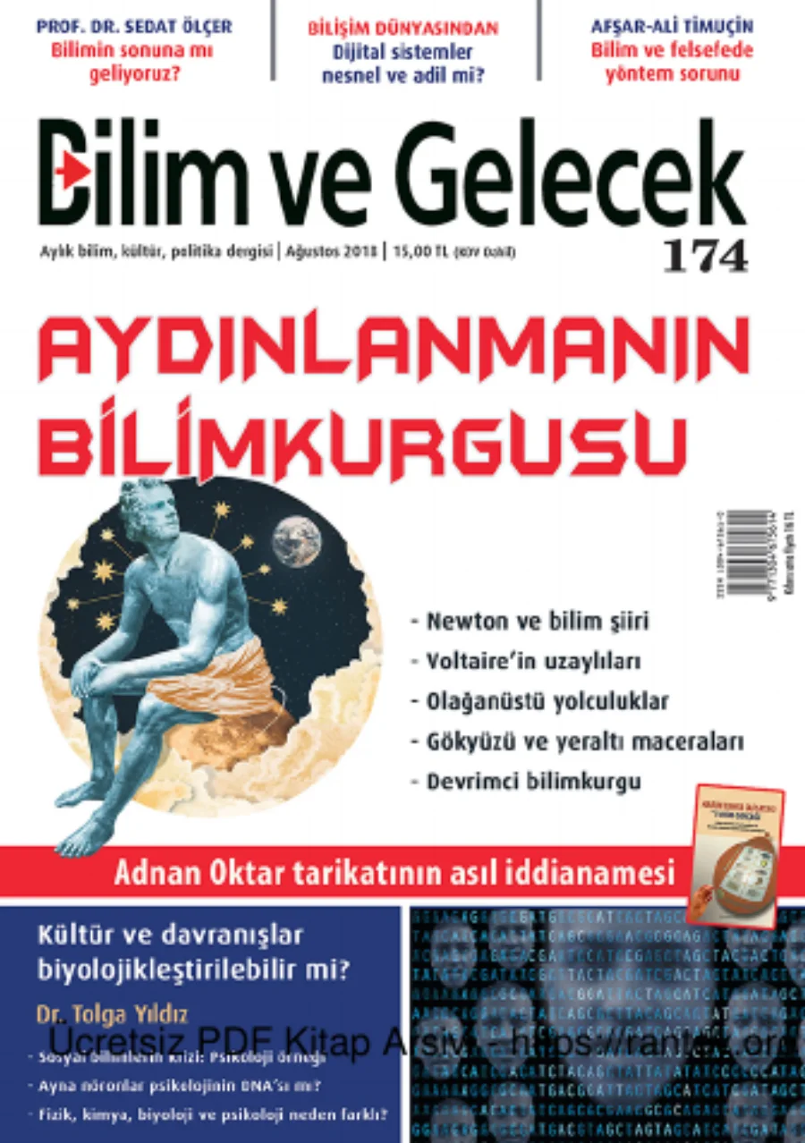 Bilim ve Gelecek Sayı 174 Ağustos 2018 kapak görseli