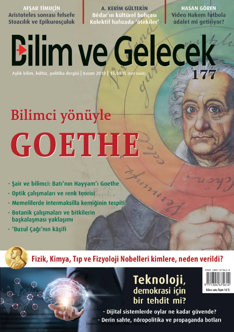 Bilim ve Gelecek Sayı 177 Kasım 2018 kapak görseli