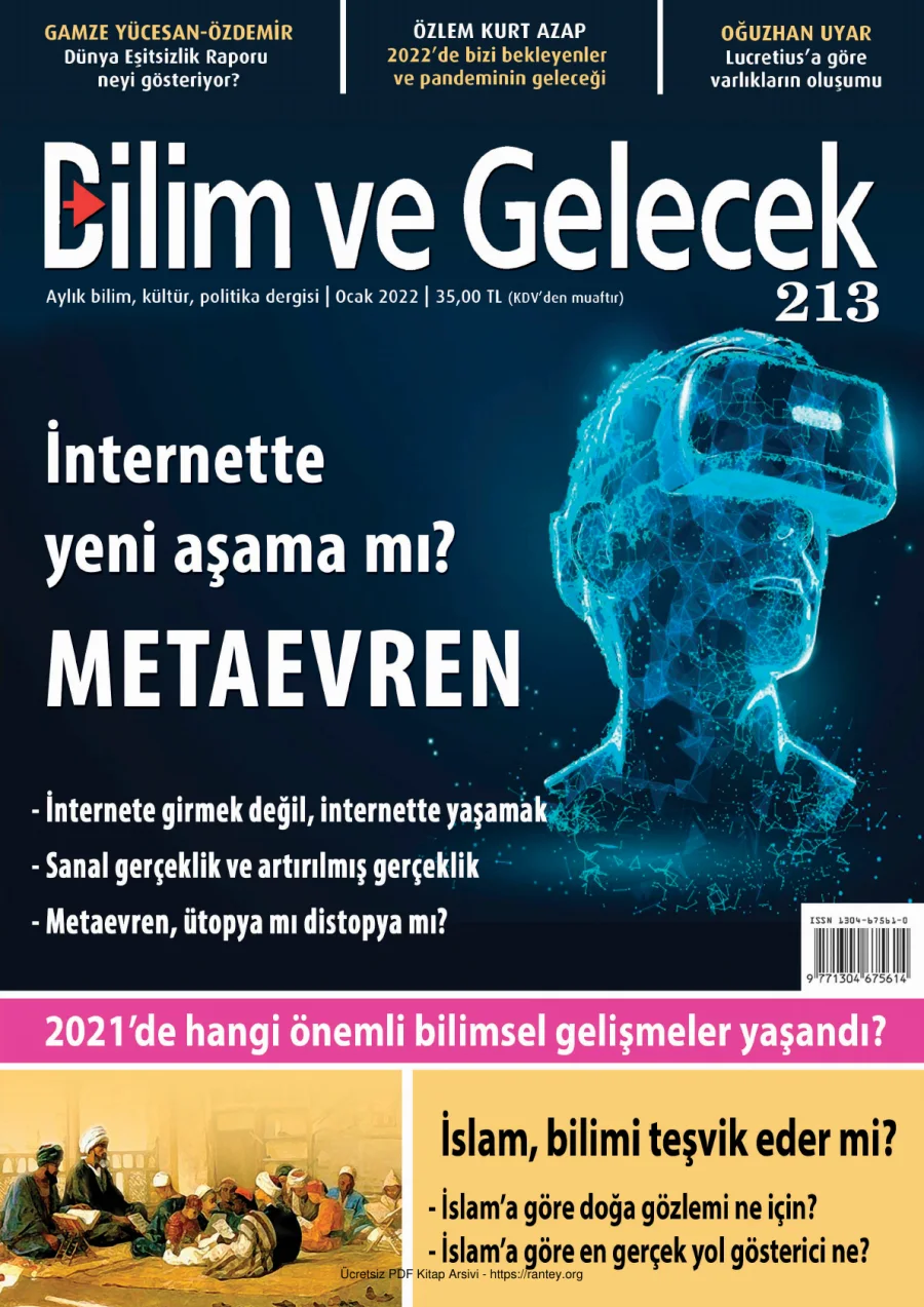 Bilim ve Gelecek Sayı 213 Ocak 2022 kapak görseli