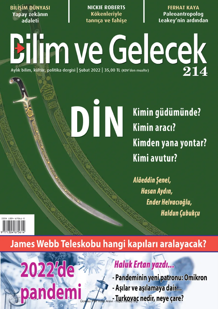 Bilim ve Gelecek Sayı 214 Şubat 2022 kapak görseli