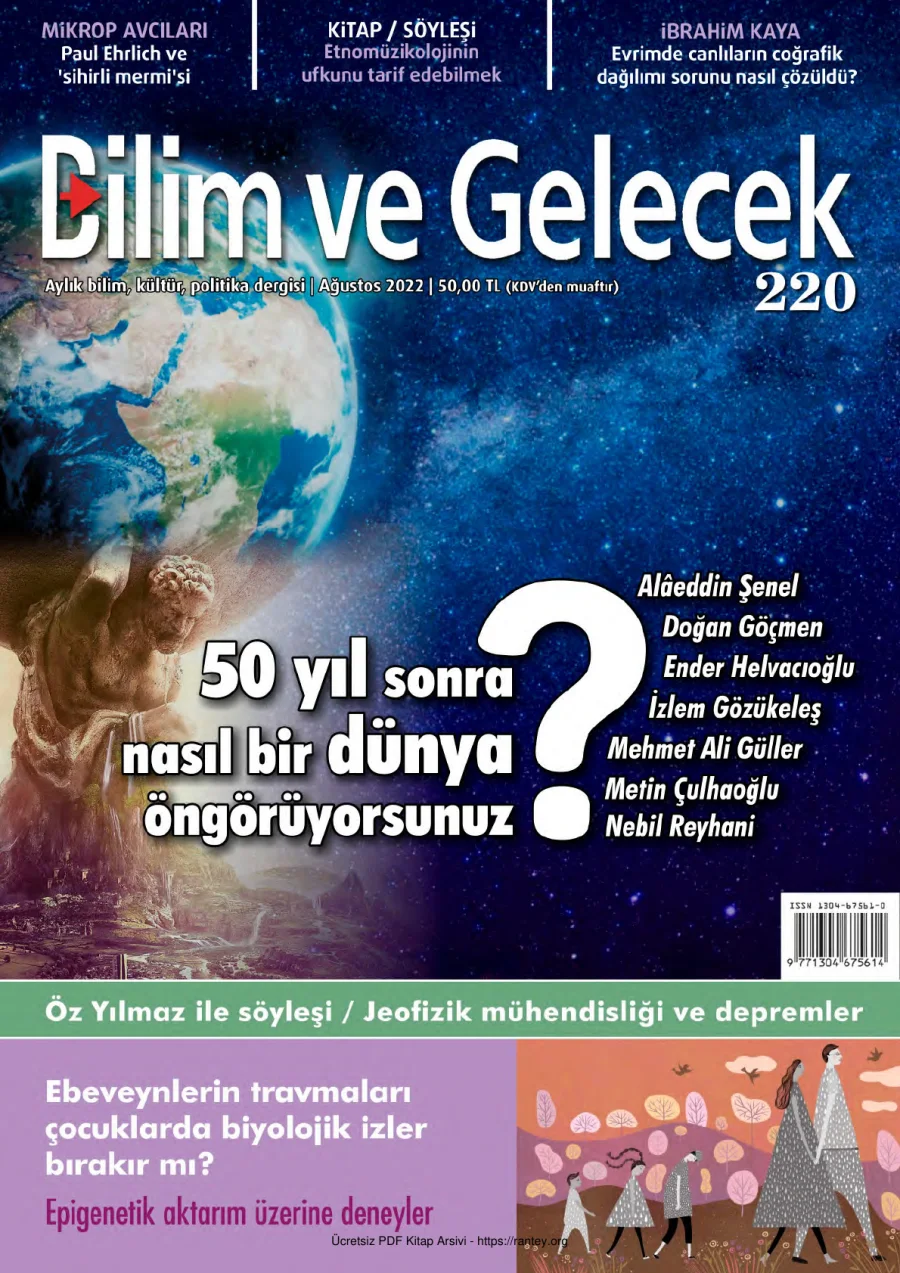 Bilim ve Gelecek Sayı 220 - Ağustos 2022 kapak görseli