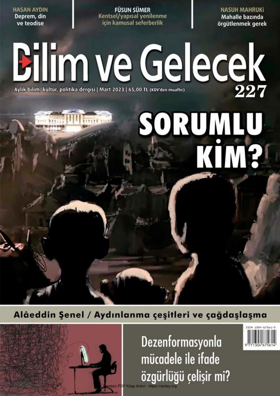 Bilim ve Gelecek Sayı 227 - Mart 2023 kapak görseli