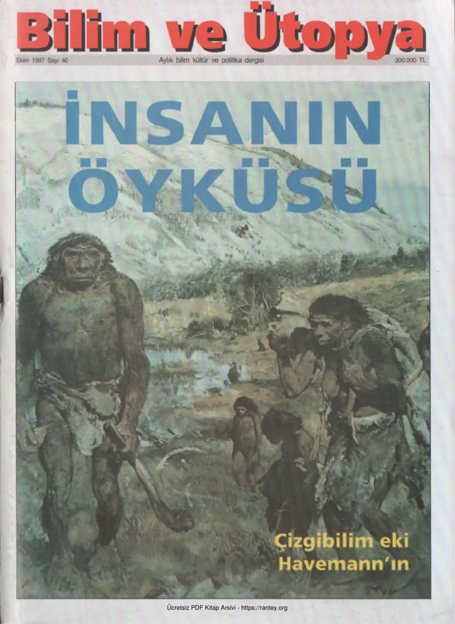 Bilim ve Ütopya Sayı 040 Ekim 1997 kapak görseli