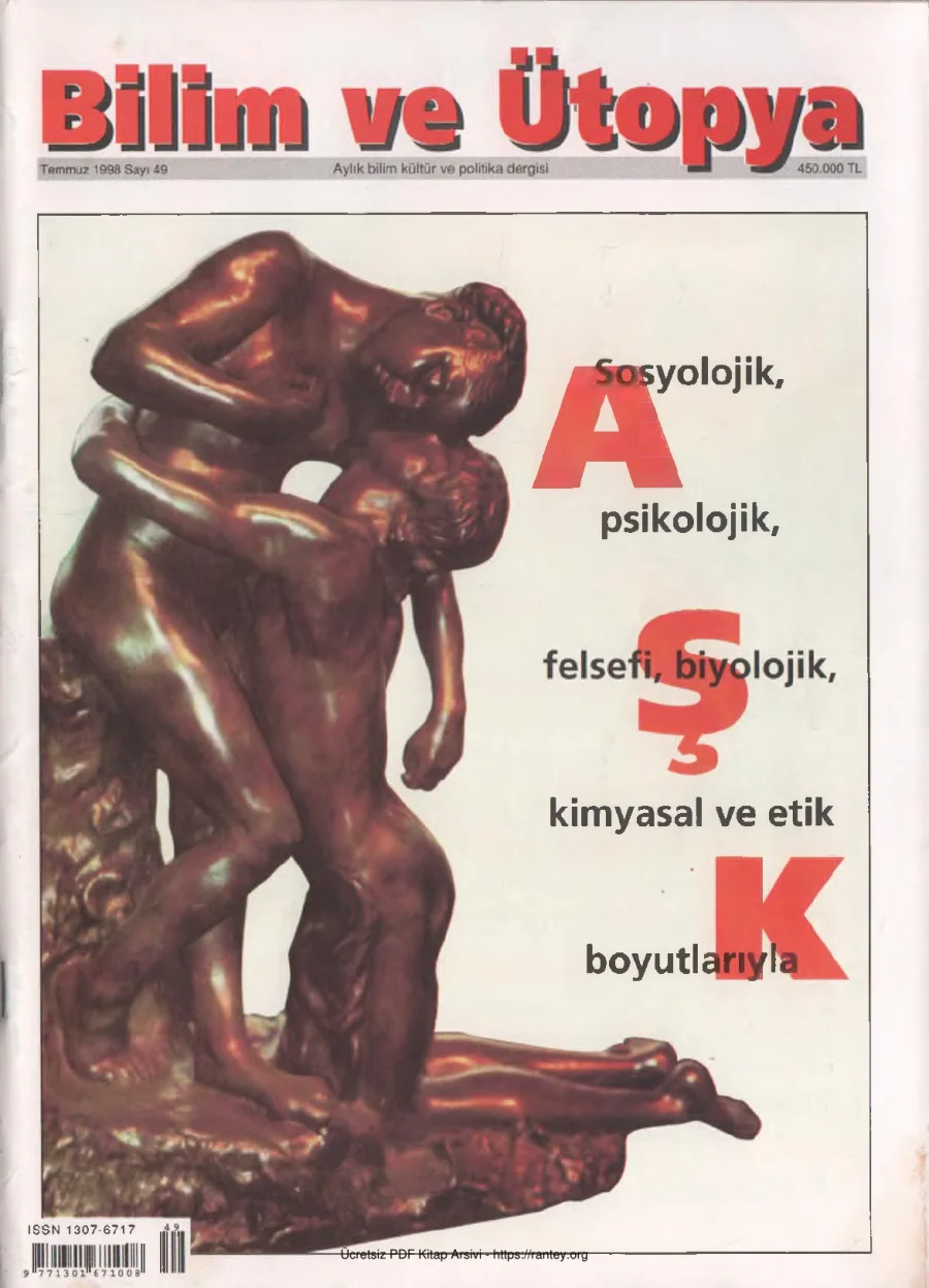 Bilim ve Ütopya Sayı 049 Temmuz 1998 kapak görseli