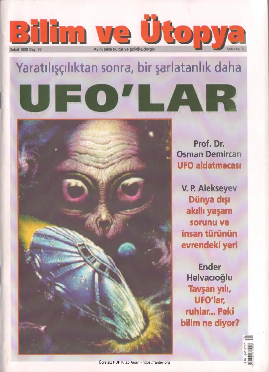 Bilim ve Ütopya Sayı 056 Şubat 1999 kapak görseli