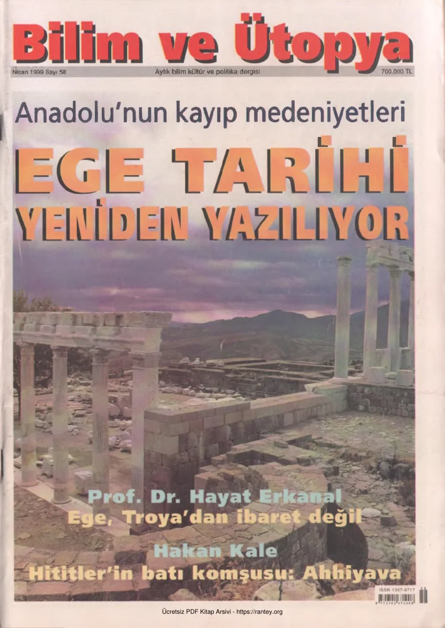 Bilim ve Ütopya Sayı 058 Nisan 1999 kapak görseli
