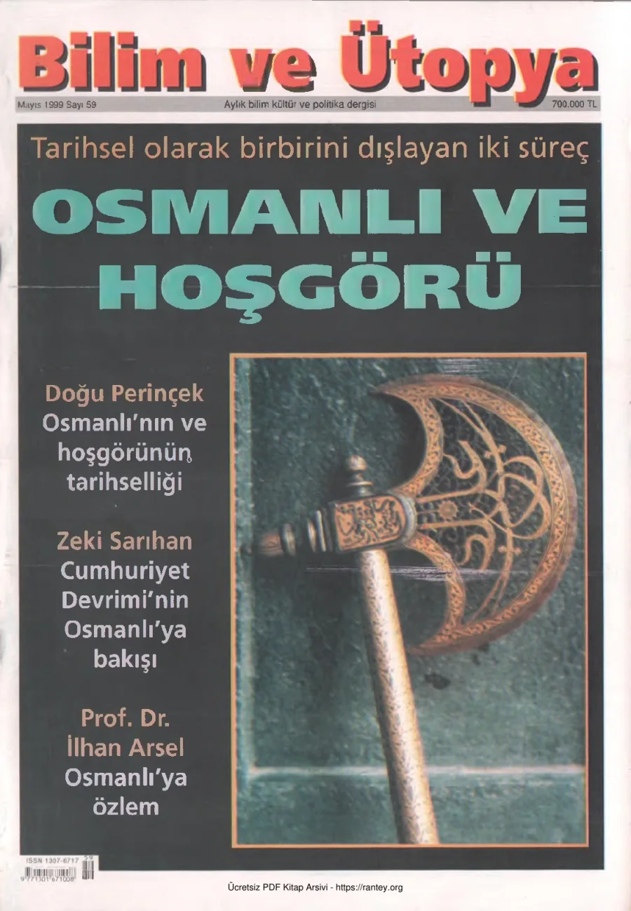 Bilim ve Ütopya Sayı 059 Mayıs 1999 kapak görseli