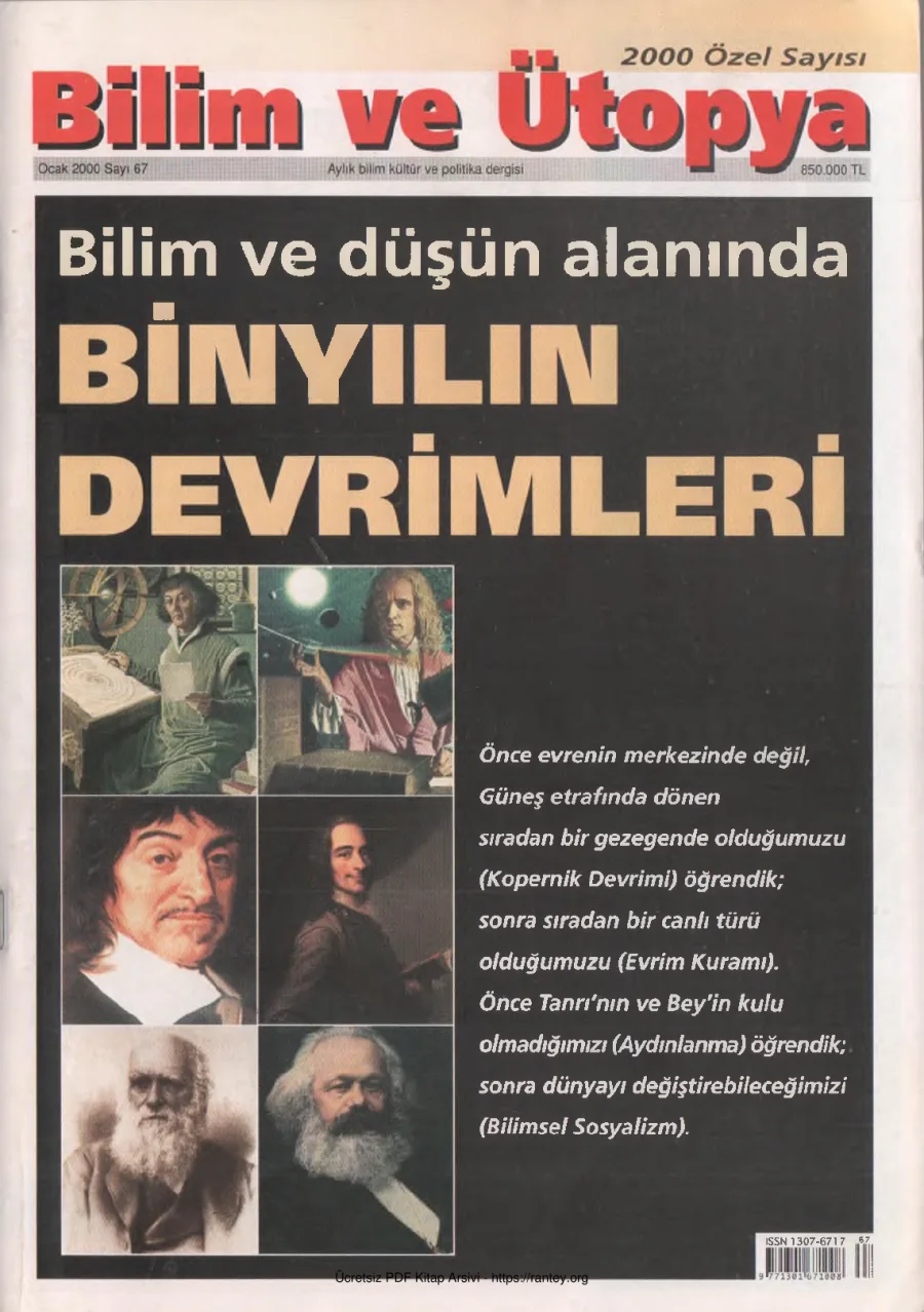 Bilim ve Ütopya Sayı 067 Ocak 2000 kapak görseli