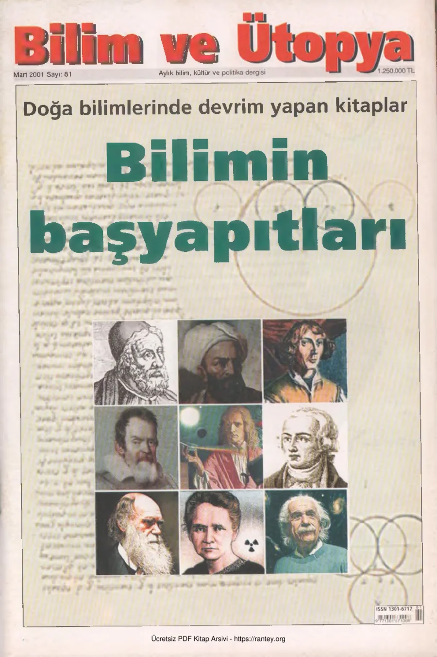 Bilim ve Ütopya Sayı 081 Mart 2001 kapak görseli