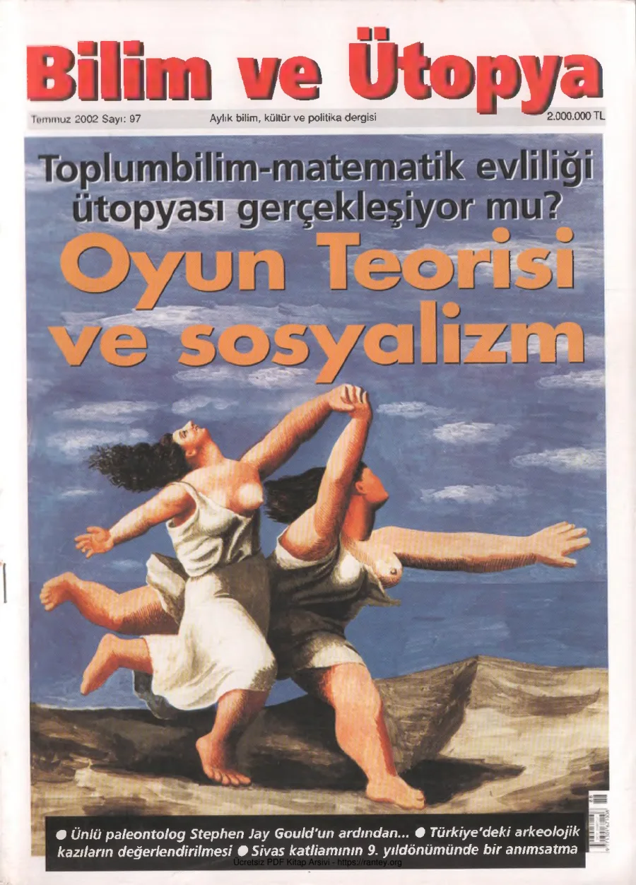 Bilim ve Ütopya Sayı 097 Temmuz 2002 kapak görseli