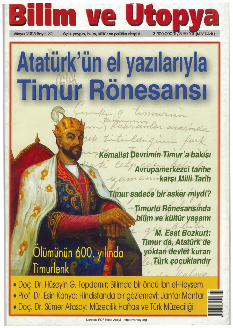 Bilim ve Ütopya Sayı 131 Mayıs 2005 kapak görseli