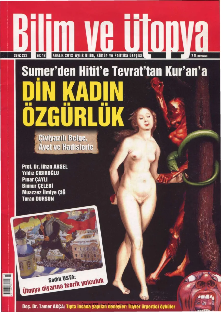 Bilim ve Ütopya Sayı 222 Aralık 2012 kapak görseli