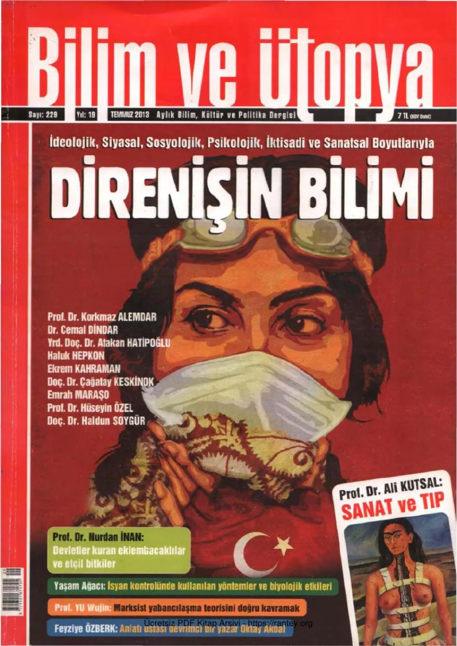 Bilim ve Ütopya Sayı 229 Temmuz 2013 kapak görseli