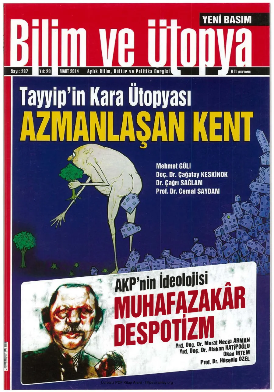 Bilim ve Ütopya Sayı 237 Mart 2014 kapak görseli