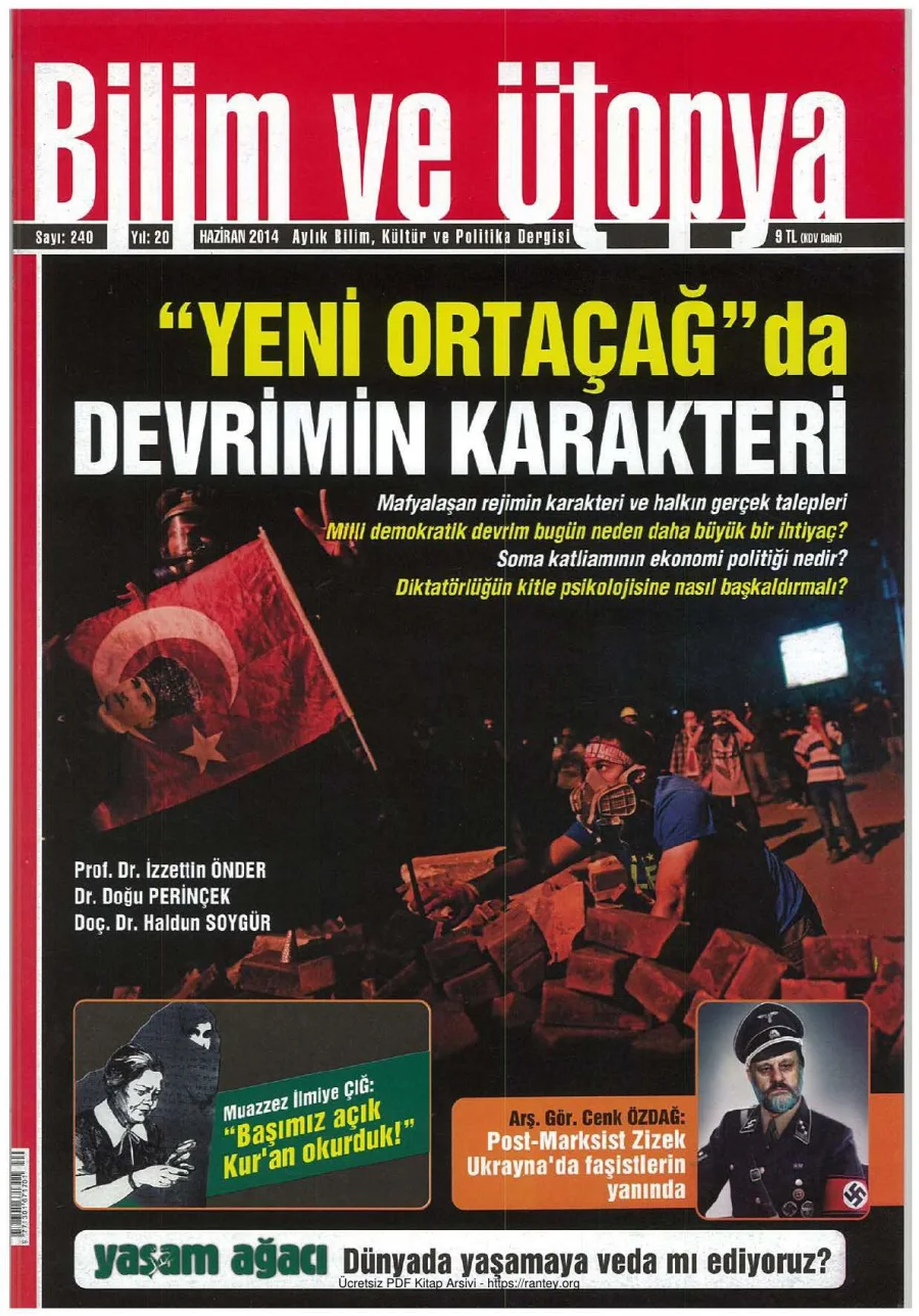 Bilim ve Ütopya Sayı 240 Haziran 2014 kapak görseli