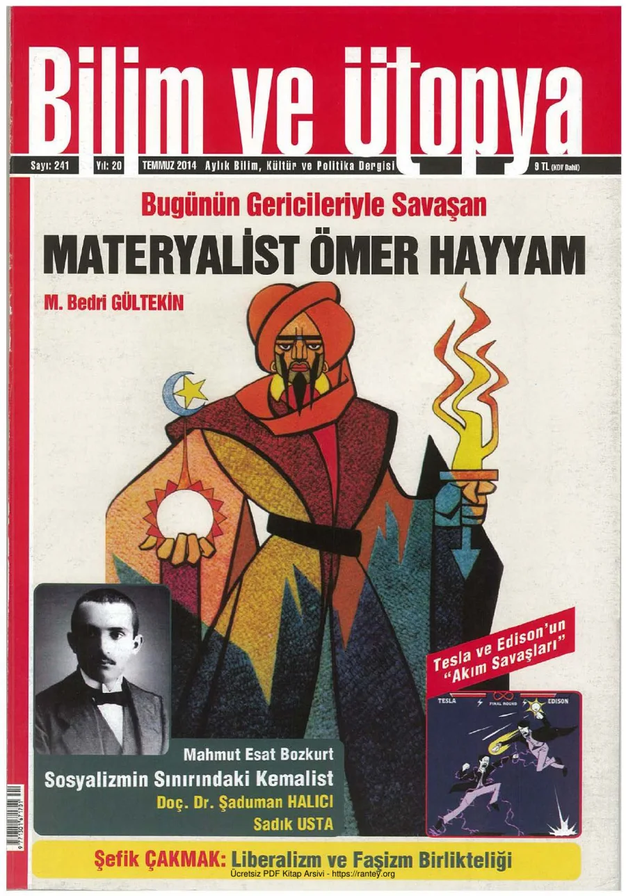 Bilim ve Ütopya Sayı 241 Temmuz 2014 kapak görseli