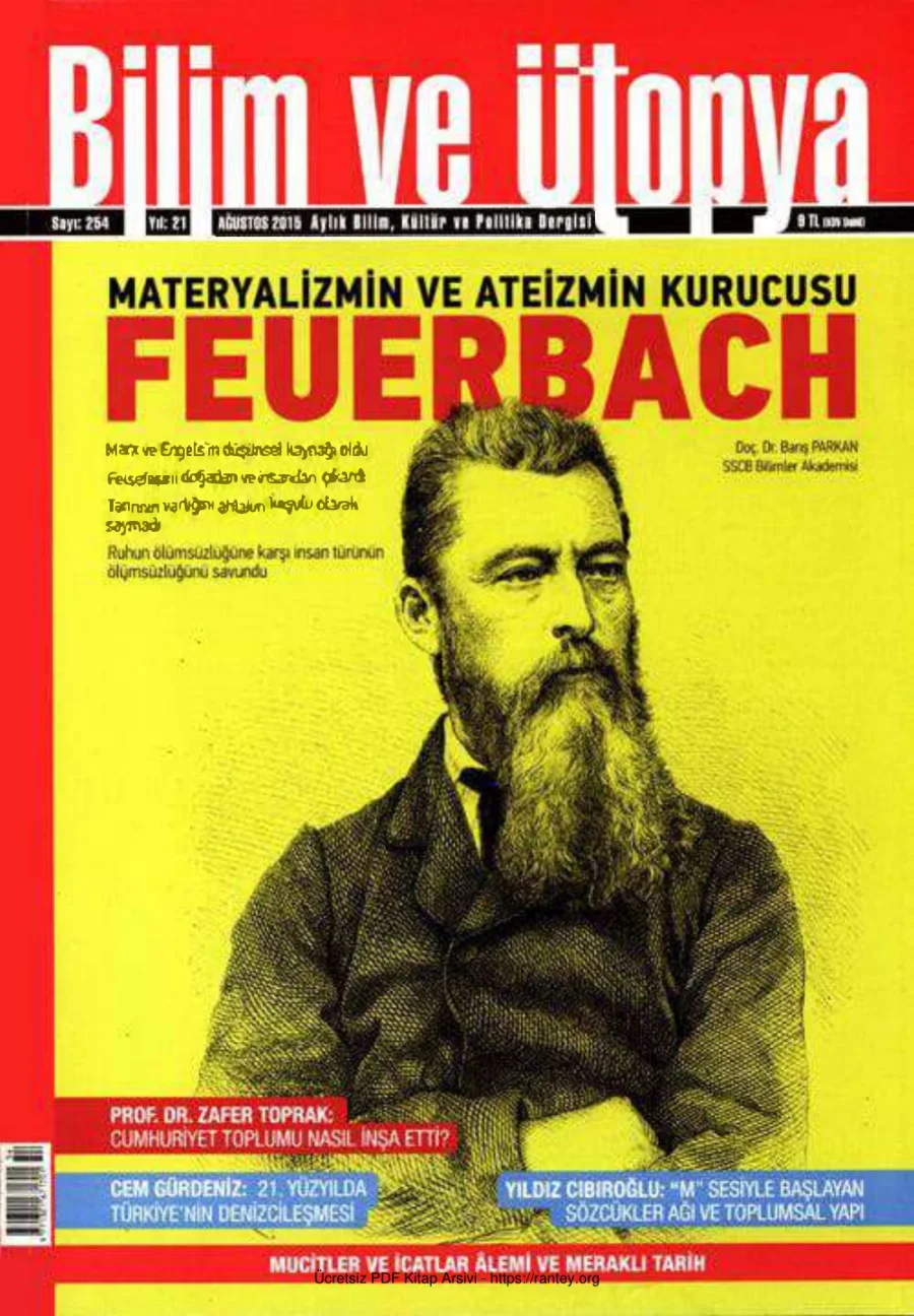 Bilim ve Ütopya Sayı 254 Ağustos 2015 kapak görseli