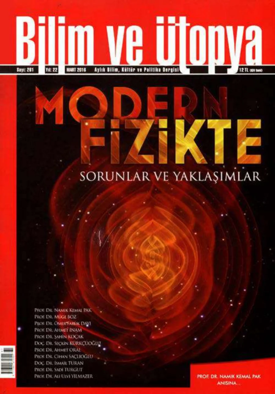 Bilim ve Ütopya Sayı 261 Mart 2016 kapak görseli