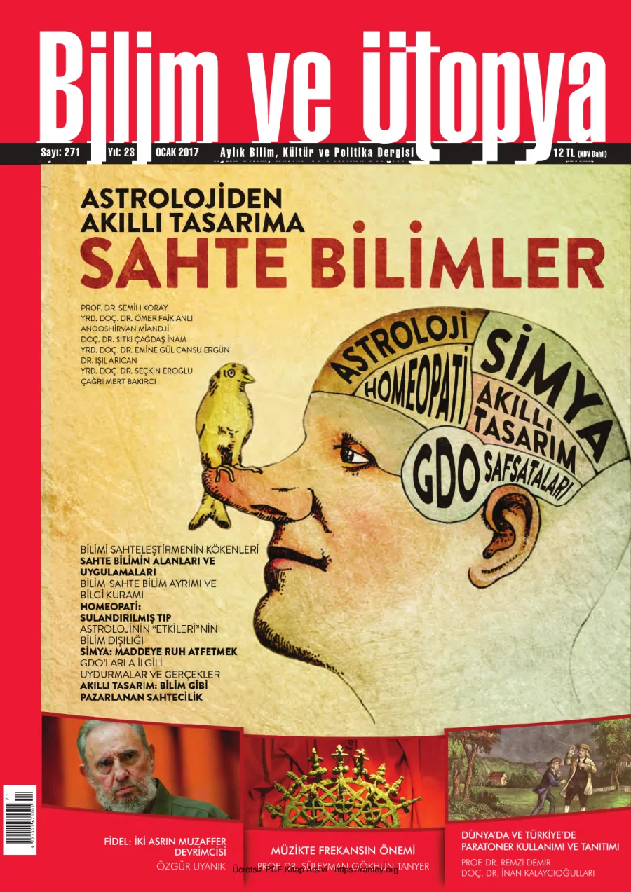 Bilim ve Ütopya Sayı 271 Ocak 2017 kapak görseli