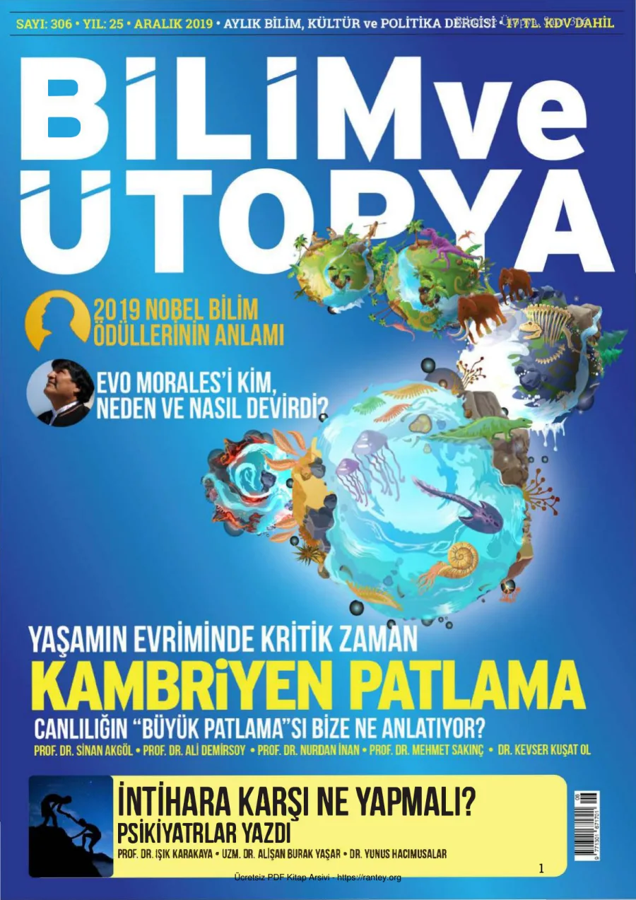 Bilim ve Ütopya Sayı 306 Aralık 2019 kapak görseli