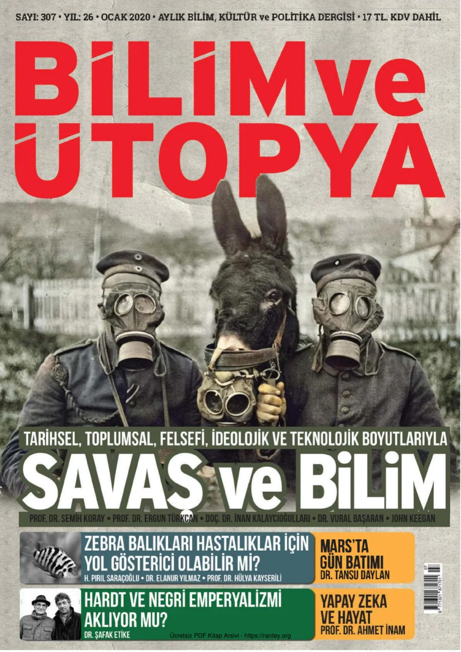 Bilim ve Ütopya Sayı 307 Ocak 2020 kapak görseli